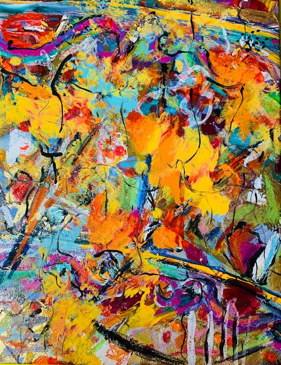 Dance of the Flowers - Merilee Tutcik - Paintings & Prints, Abstract ...