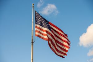 Weathered USA flag