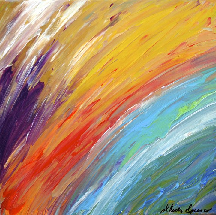 Flames - Shirley Spencer - Paintings & Prints, Abstract, Color - ArtPal