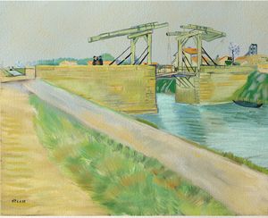 Digital painting - Langlois Bridge