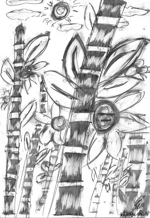 Bamboo Black and White - Anica