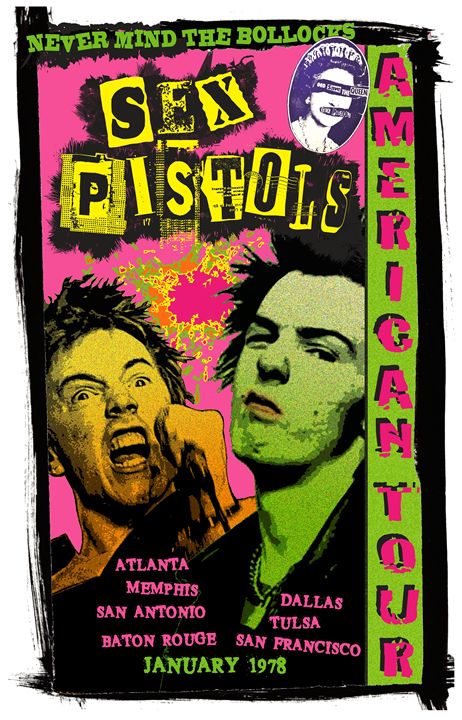 SEX PISTOLS AMERICAN TOUR 1978 - David Edward Byrd Posters