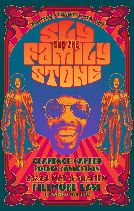 SLY & Family Stone - Fillmore East - David Edward Byrd Posters