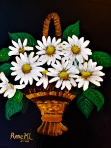 Daisies in Wicker Basket - Rene's Gifts