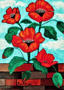 Poppies in Vermillion - Rene's Gifts