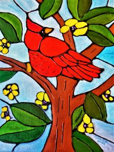 Winter Cardinal - Blue Horse Fine Art Co. - Paintings & Prints, Animals,  Birds, & Fish, Birds, Cardinals - ArtPal