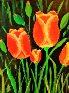 Tulips in Vermillion - Rene's Gifts
