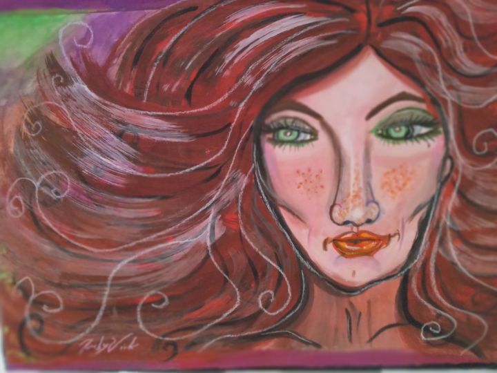 Someone RED by ruby - By ruby - Paintings & Prints, People & Figures ...