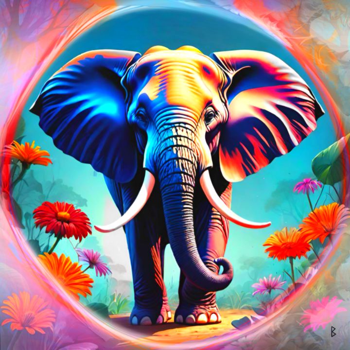 Haathi The Elephant - Designs By Nimros - Digital Art & AI