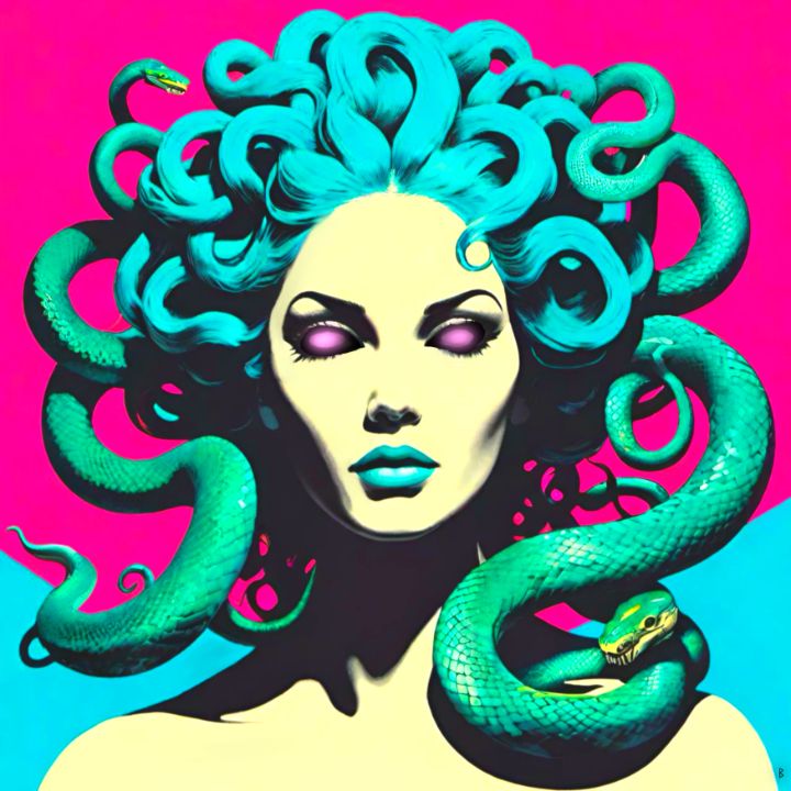欲しいの Digital - Nimros By Designs - Medusa Art Pop Art AI & 絵画