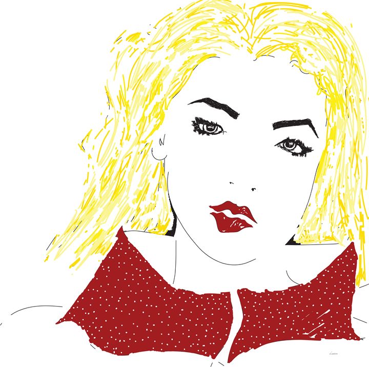 Red Lipstick and White Polka Dots - Darlene Watson