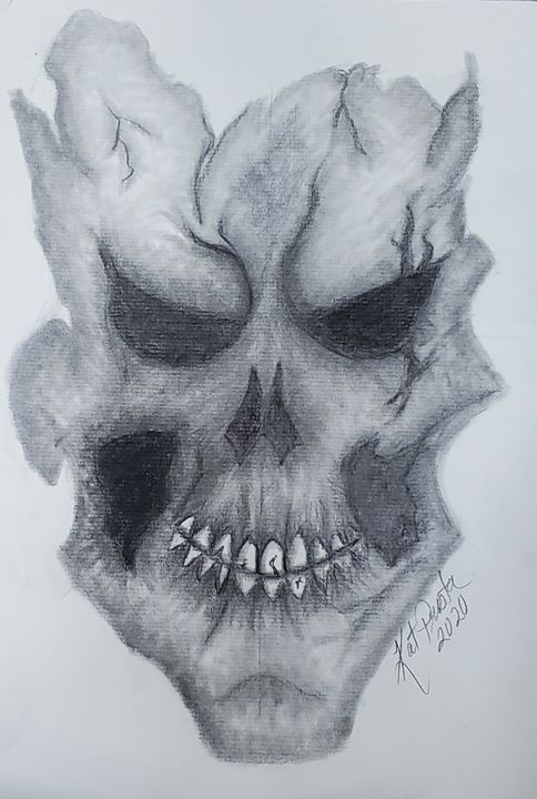 Skull mask - Kat Preston Art - Drawings & Illustration, Still Life, Other Life - ArtPal