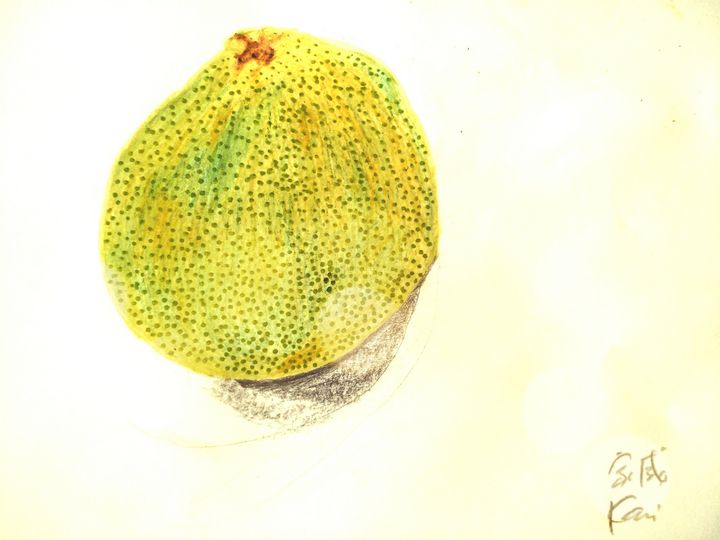 画柚子 家威绘画 How to Draw Pomelo by Kavi - 家威绘画 Kavi Art Class