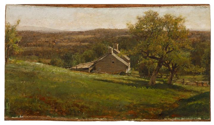 George Inness~Landscape with Farmhou - Treasury Classic - Paintings ...