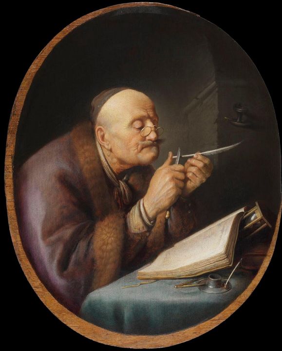 Gerrit Dou~Scholar Sharepning His Qu - Treasury Classic - Paintings ...