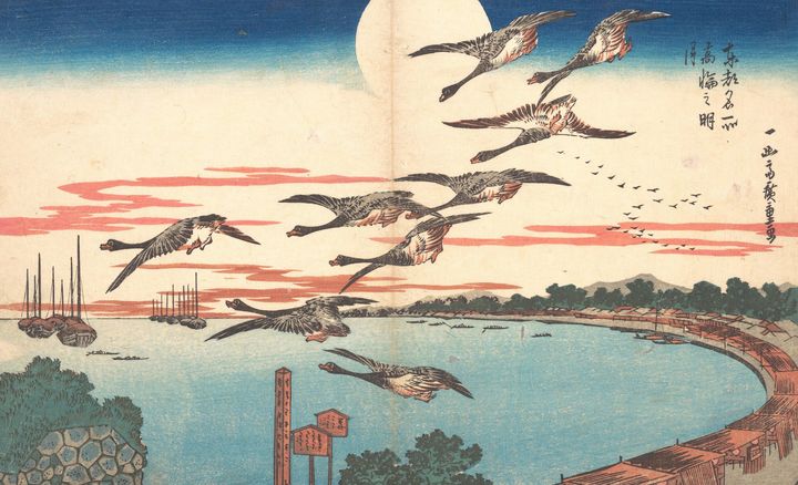 Hiroshige~Takanawa no Meigetsu東都名所高- Treasury Classic