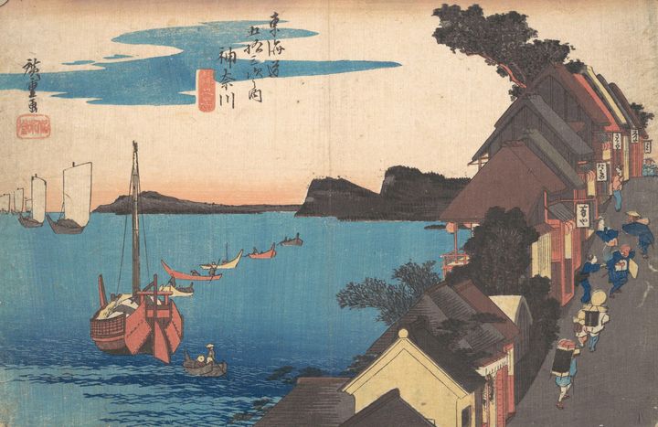 Hiroshige~東海道五十三次之内神奈川台之景View of K - Treasury