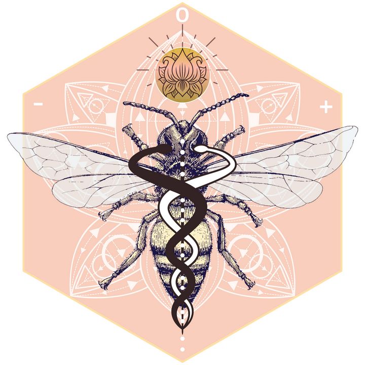 Sacred Bee Caduceus Amanda Lux Digital Art, Religion, Philosophy