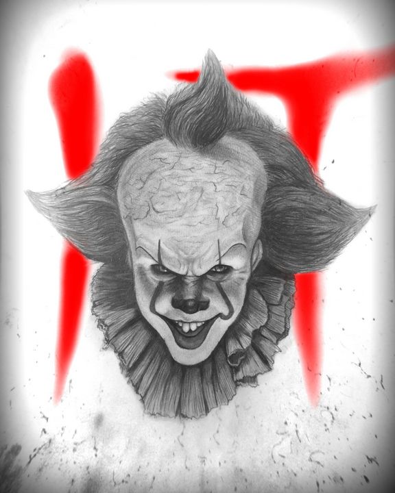 Pennywise Drawing - adrian.drawings - Drawings & Illustration,  Entertainment, Movies, Horror Movies - ArtPal