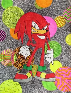 knuckles with abstract background