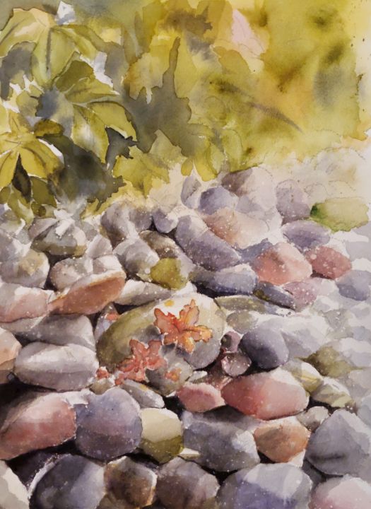 watercolor landscape lakeside - coloringmonsta watercolor