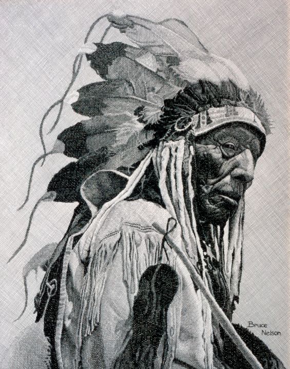 The Old Cheyenne - Bruce J. Nelson Art