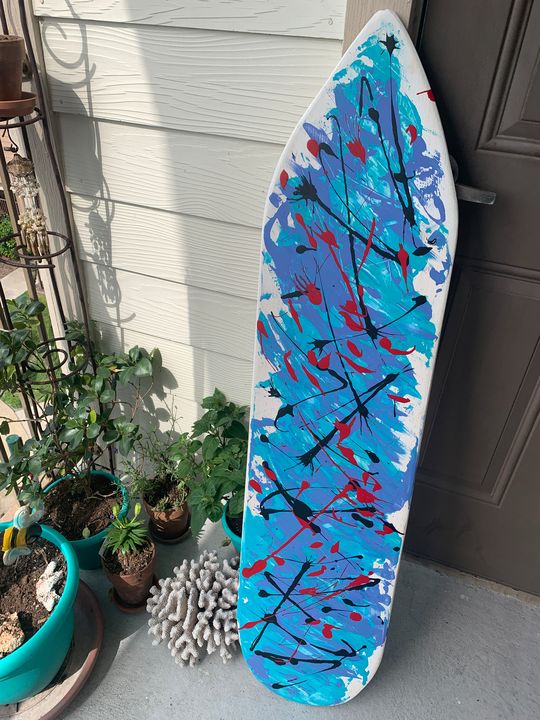 Abstract surfboard deals art