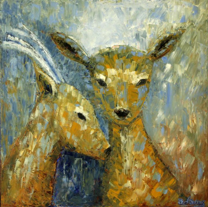 Deer - Mother & Son - D. Michael Adams