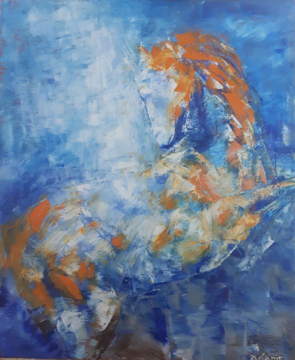 Orange-Blue Bronco - D. Michael Adams