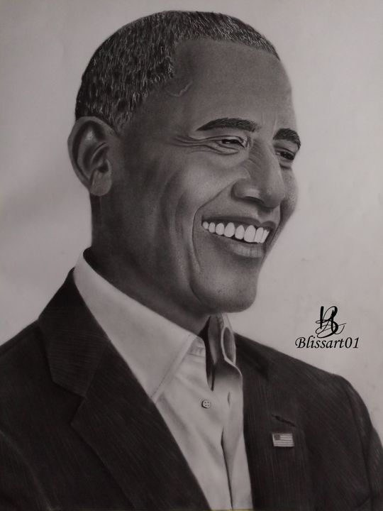 Drawing of US President Barack Obama Stock Photo  Alamy