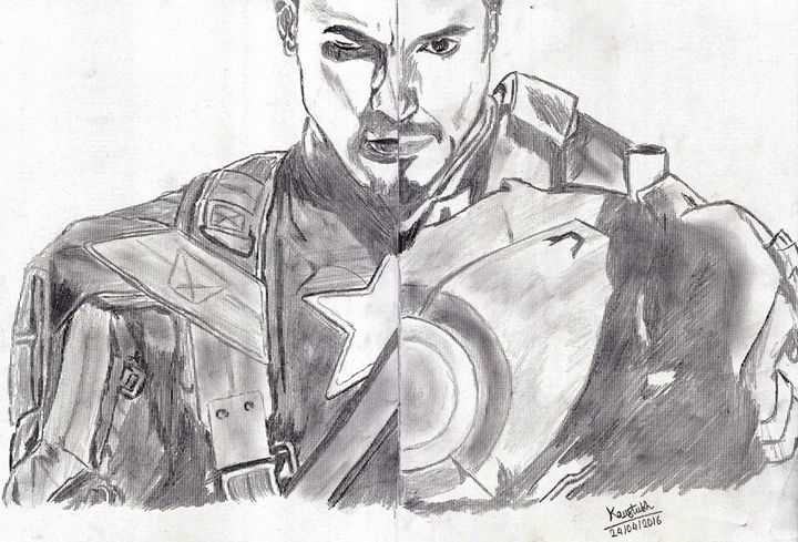 Pencil Drawing of Iron Man