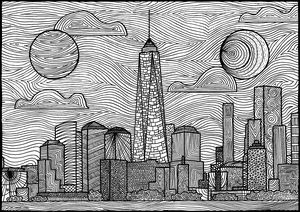 City Of Stars - Archiliart - Drawings & Illustration, Landscapes & Nature,  Cityscapes, Other Cityscapes - ArtPal