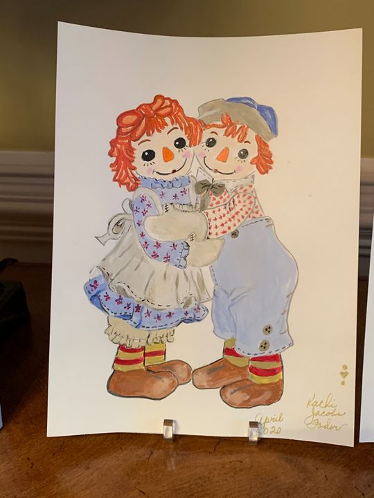 Raggedy Ann and Andy Kathi Jacobs Fodor Paintings Prints