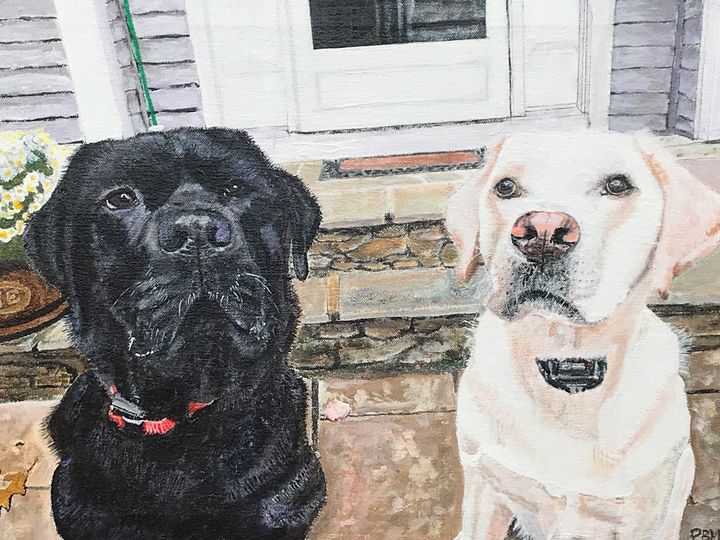 Black Labrador Retriever Dog Canvas Wall Art Print Painting Poster Animal Pet