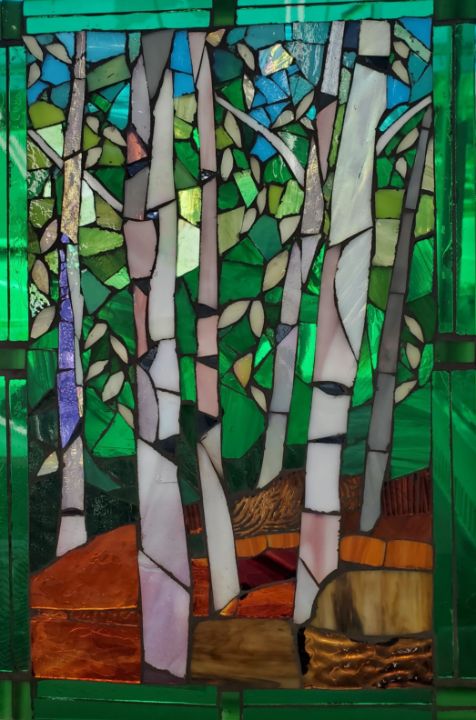 Mosaic Birches - Liz Keefe Art Gallery
