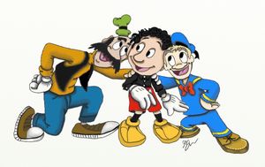 Mickey, Donald, and Goofy- Humans