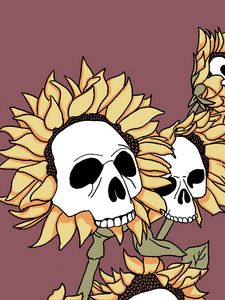 Sunflower Skulls
