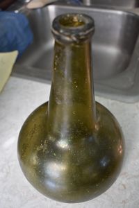 Green glass Vase