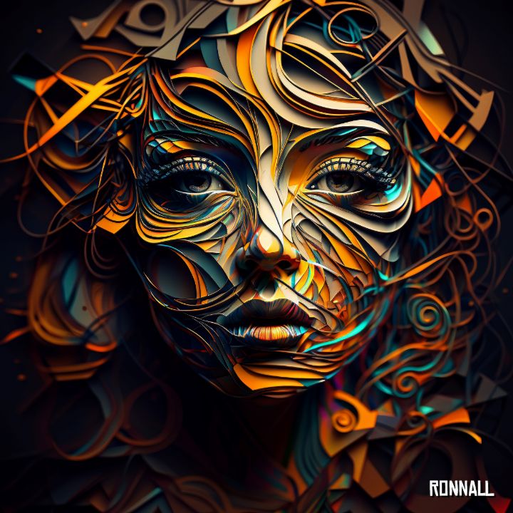 Face of Colors - Ronnall Art - Digital Art, Abstract, Color - ArtPal