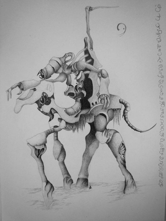 Creature on mount - My drawings