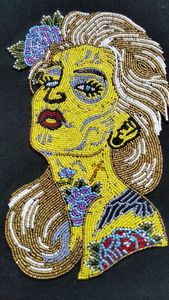 Bead Embroidery of Marilyn Monroe