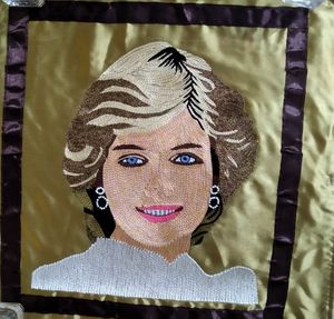 EMBROIDERED PAINTING PRINCESS DIANA