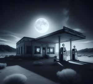Lonely Station under the Moonlight