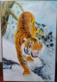 絵画 Tiger Colorful Pop Art Tiger Painting - Modern Street Art Lion
