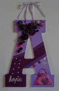 Wall Letter "A" Bedroom Hanging Deco