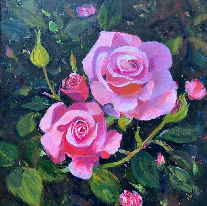 Rose garden - Shelly Du - Paintings & Prints, Flowers, Plants, & Trees ...