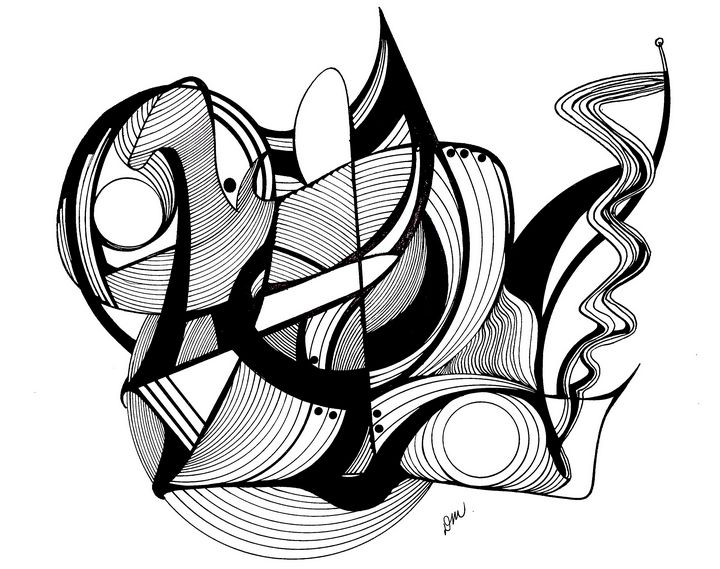 Detailed Doodles - H<3 - Paintings & Prints, Abstract, Irregular Forms -  ArtPal