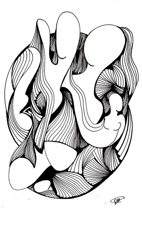 Detailed Doodles - H<3 - Paintings & Prints, Abstract, Irregular Forms -  ArtPal