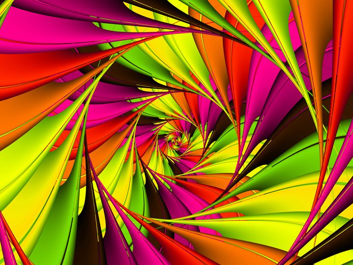 Psychedelic Rainbow Spiral - Kitty Bitty - Digital Art, Abstract, Fractal -  ArtPal