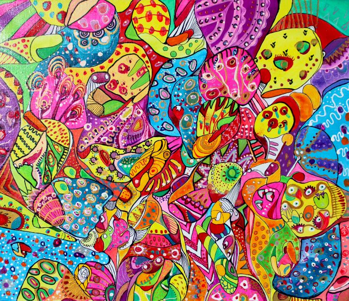 Colorful sensations detailed doodles - Vibrant Vistas: A